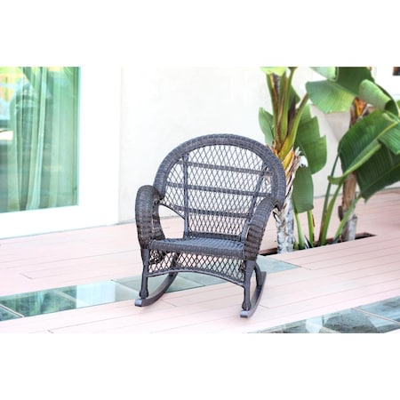 Jeco Santa Maria Espresso Rocker Wicker Chair W00208-R
